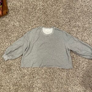 THE GREAT. Cropped sweatshirt